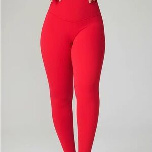 UNISSU Women's Red High-Waisted Leggings